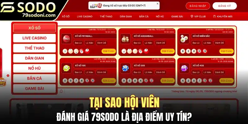 Tại sao hội viên đánh giá 79Sodo là địa điểm uy tín?