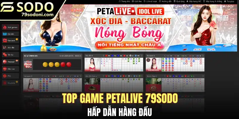 Top game Petalive 79Sodo hấp dẫn hàng đầu